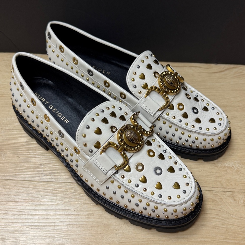 Kurt Geiger London Mansion Stud embellished loafers - Picture 3 of 12